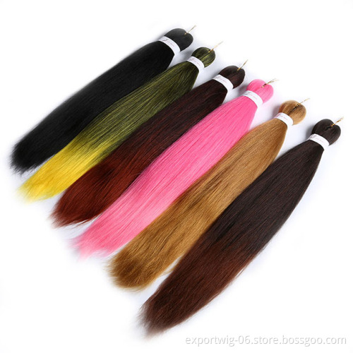 Wholesale Pre Stretched Braiding Hair 26 inch Ez Braid Synthetic Hair Extension Braiding Crochet Hair